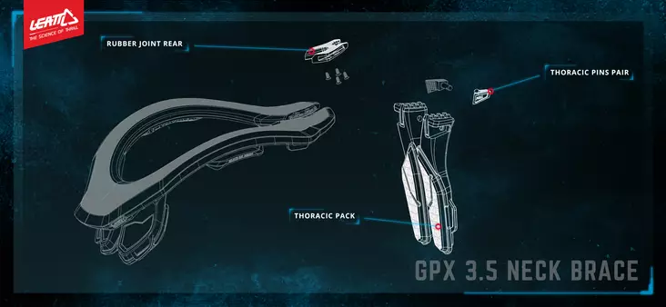 Leatt Thoracic Pack DBX/GPX 3.5 Junior Blk (no graphics) - Polvi-, kyynär- & olkasuojat - D268014 - 1