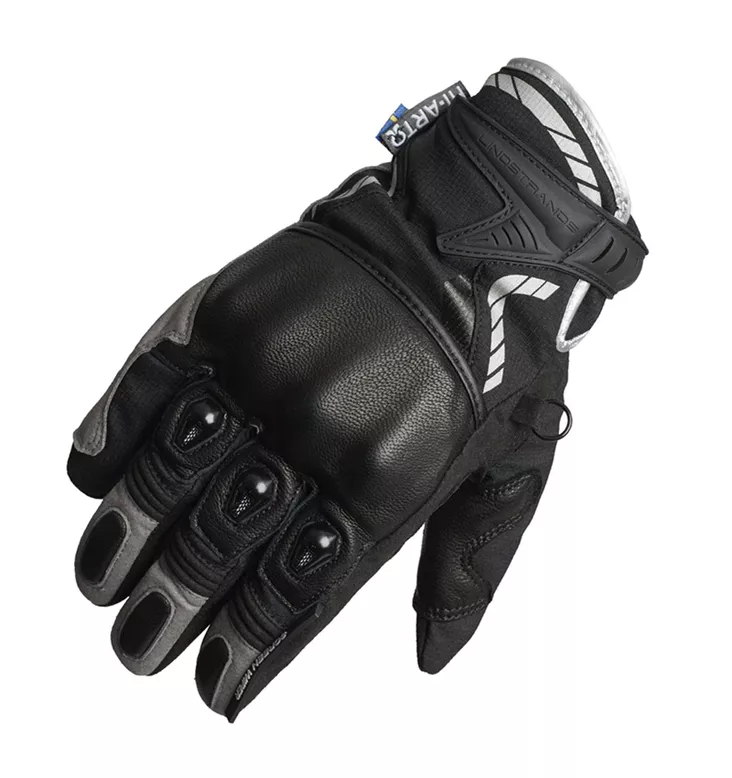 Lindstrands Hanska Knock Musta - Lyhyet moottoripyörähanskat - D328684 - 1