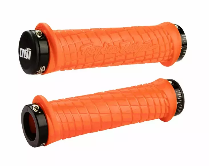 ODI LOCK-ON Grips Troy Lee Designs Signature Series Flo-Orange W/Black - Moottoripyörän kahvakumit - D510134 - 1
