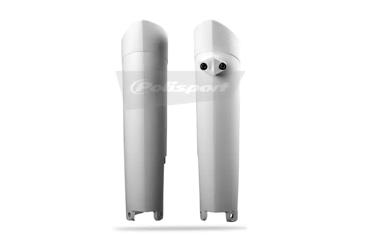 Polisport Fork Guards SX/F 08-14 EXC/F 08-15 TC/FC 125/450 14-15 White - Moottoripyörän haarukansuojat - D289824 - 1