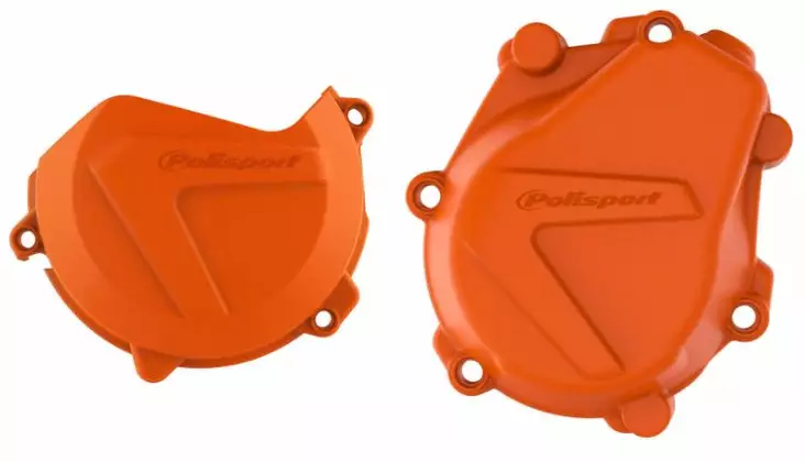 Polisport Kit Clutch+Igni. KTM SXF/XCF450 (16-22) Orange (28) - Moottoripyörän moottorin suojakopat - D400564 - 1