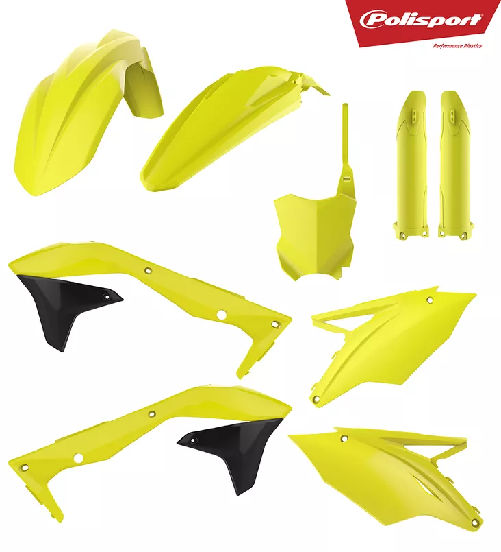 Polisport plastic kit KX450F 16-18 Flo yellow (1) - Moottoripyörän muovisarjat - D242344 - 1