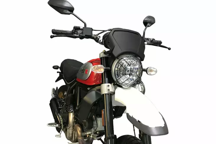 Puig Aluminium Front Plate For Ducati Scrambler C/Blac - Moottoripyörän katteet & tuulenohjaimet - D336884 - 1