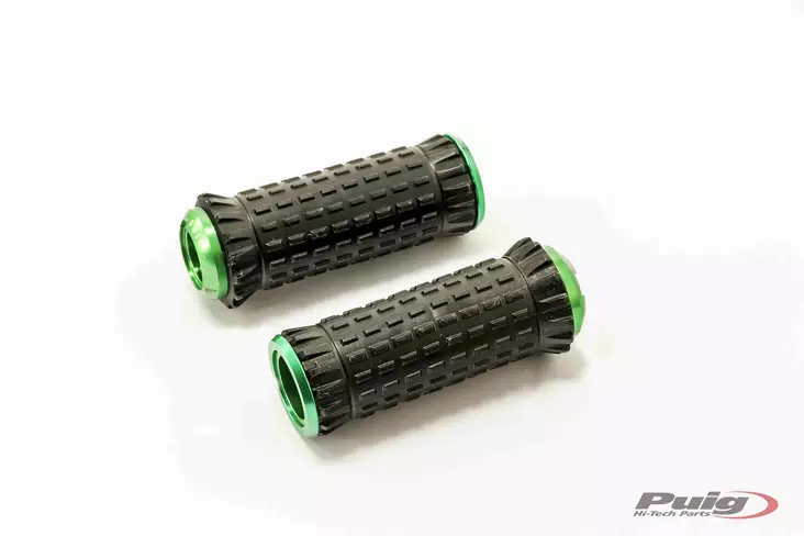 Puig Footpegs R-Fighter S Piloto Rig/Left C/Green - Moottoripyörän jalkatapit - D302114 - 1