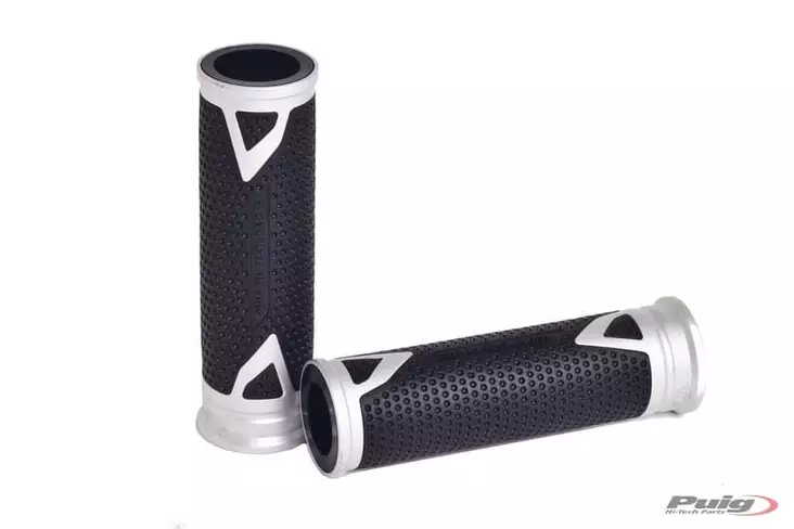 Puig Grips By Pair Puig Hi-Tech Radical Alu C/Silver - Moottoripyörän kahvakumit - D299534 - 1