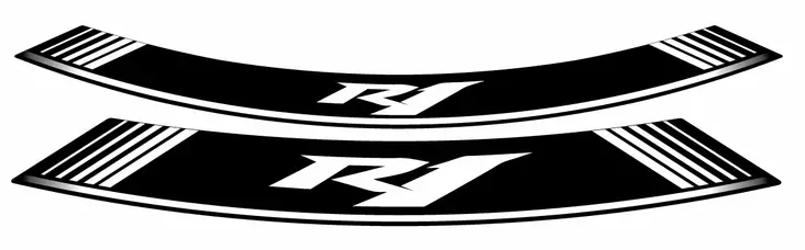 Puig Kit 8 Rim Strips R1 C/White - Moottoripyörän vanneteipit - D298674 - 1