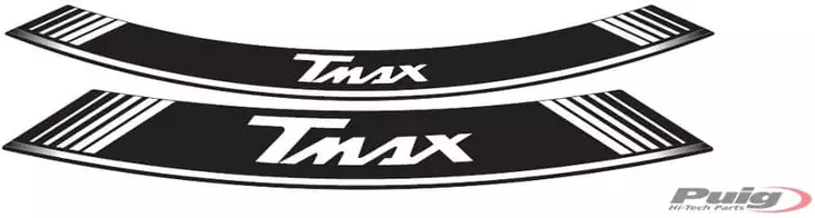 Puig Kit 8 Rim Strips T-Max C/White - Moottoripyörän vanneteipit - D298684 - 1