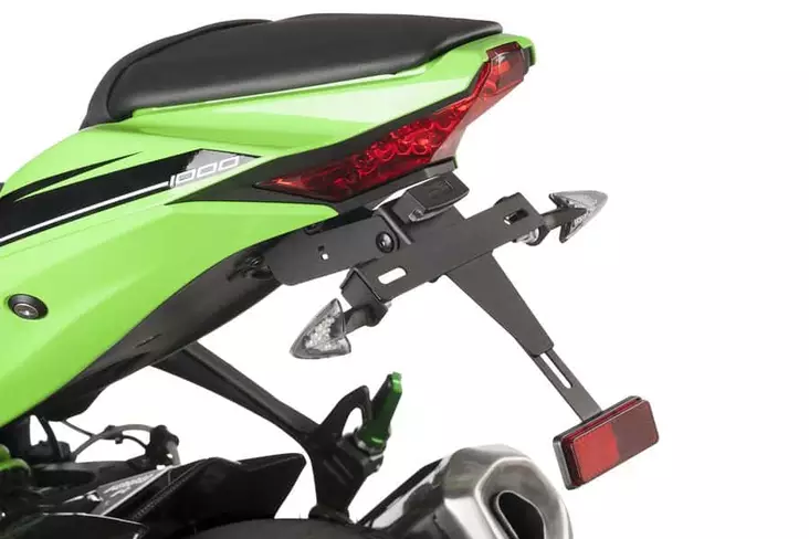 Puig License Support Kawasaki Zx-10R 16'-18' C/Black - Moottoripyörän kilven kiinnikket - D301714 - 1