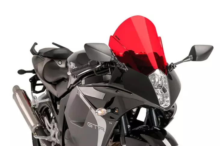 Puig Racing Screen Hyosung Gt650Ir 13-20' C/Red - Moottoripyörän tuulisuojat - D299954 - 1