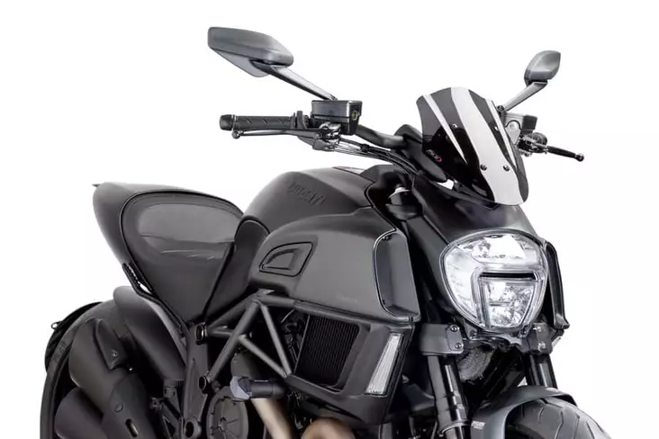 Puig Windshield New Gen. Sport Ducati Diavel 14-18' C/D - Moottoripyörän tuulisuojat - D300944 - 1