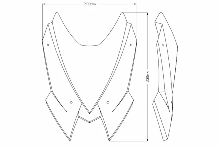 Puig Windshield New Gen. Sport Kawasaki Z H2 C/Carbon Look - Moottoripyörän tuulisuojat - D406904 - 1