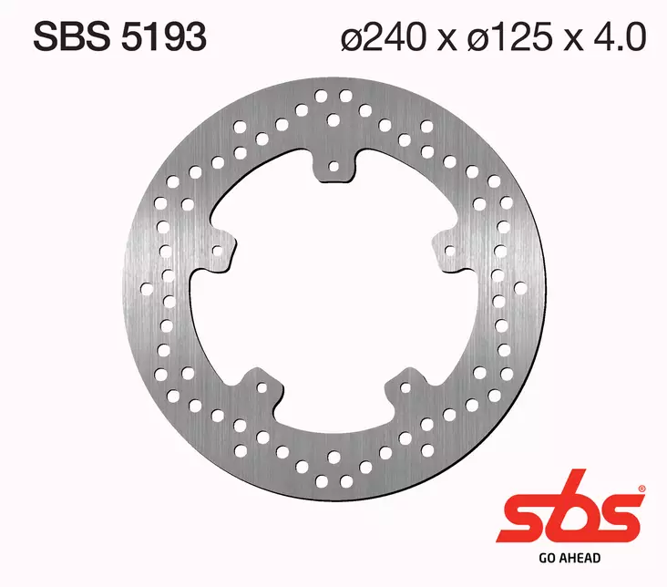 Sbs Jarrulevy Standard - Moottoripyörän jarrulevyt - D241804 - 1