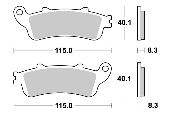 Sbs Jarrupalat Ceramic - Moottoripyörän jarrupalat - D220904 - 1