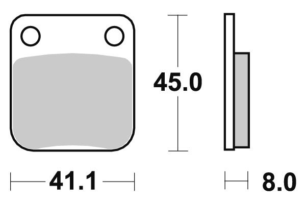 Sbs Jarrupalat Racing Sintered - Moottoripyörän jarrupalat - D220724 - 1
