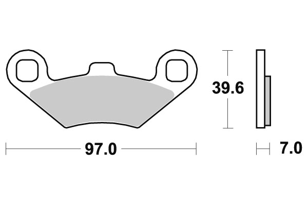 Sbs Jarrupalat Racing Sintered - Moottoripyörän jarrupalat - D220884 - 1