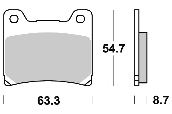 Sbs Jarrupalat Sintered Taakse - Moottoripyörän jarrupalat - D2524 - 1