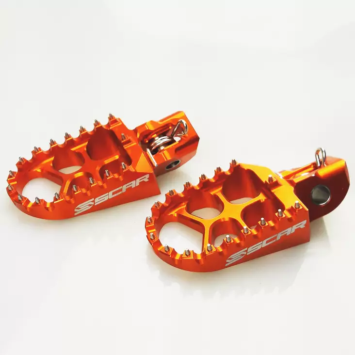 Scar Evolution Footpegs -Ktm/Husq. SX/F 16-22 EXC/F 17-23 SX85 18-24 Orange - Moottoripyörän jalkatapit - D269214 - 1