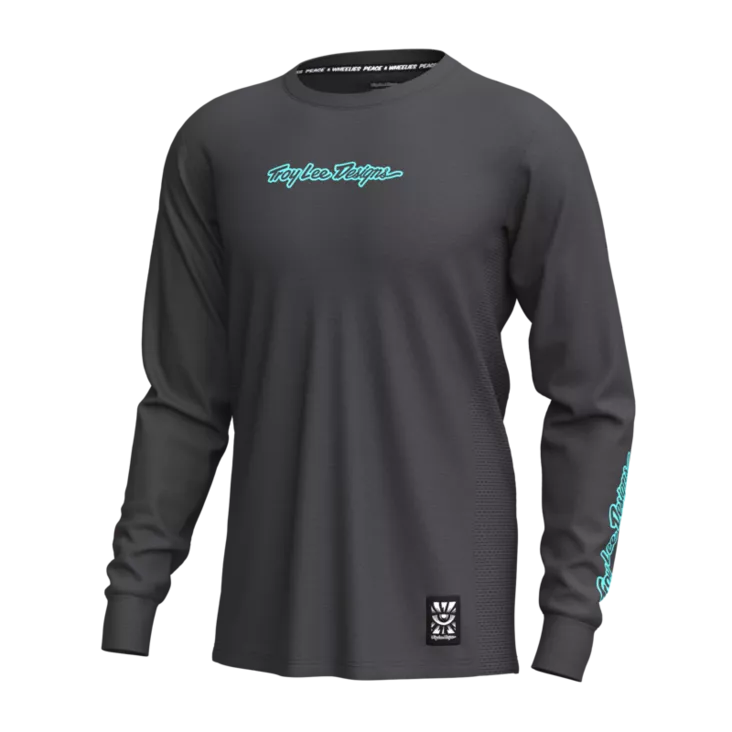 Skyline Ride Long Sleeve Tee Signature Black / Real Teal - Pyöräilypaidat - 144954 - 1
