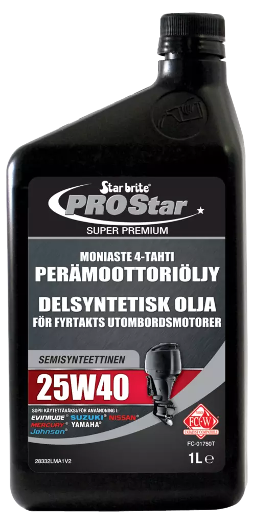 Star brite Moniaste 4-tahti 25W40 Perämoot.öljy synt. 3.78L - Marineöljyt & lisäaineet - D259444 - 1