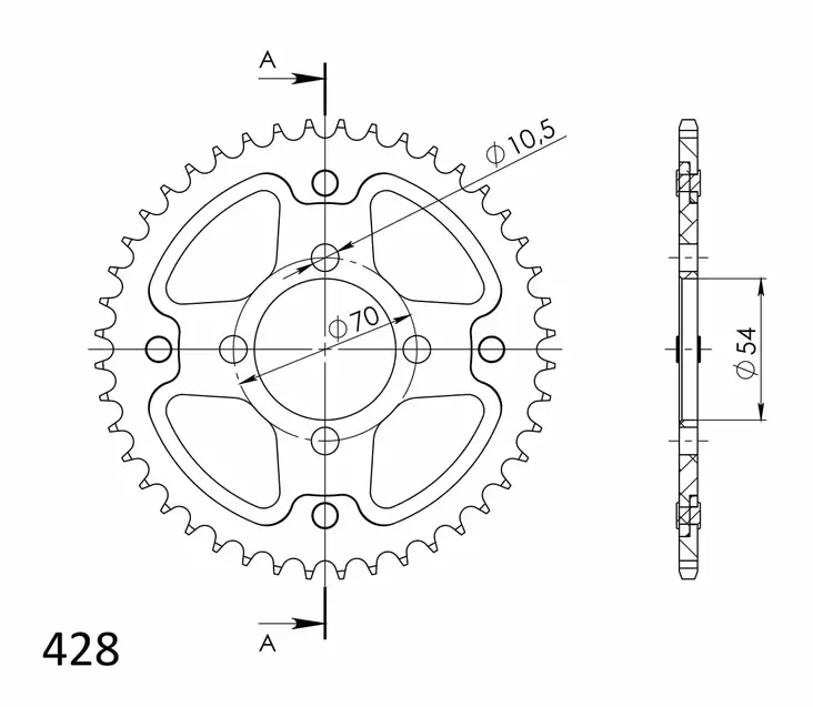 Supersprox Stealth Takaratas Kulta - Moottoripyörän takarattaat - D292664 - 1