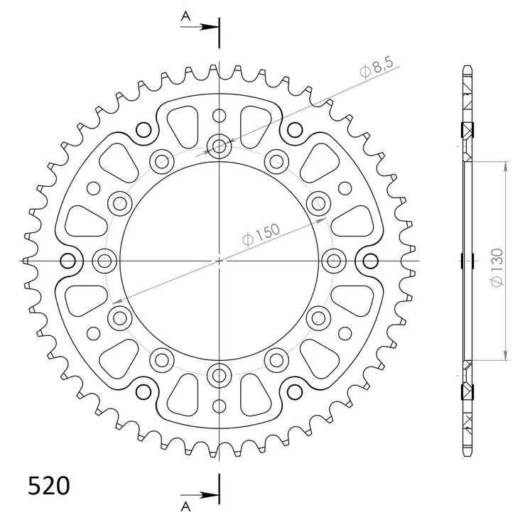 Supersprox Stealth TakaratasYA YZ/WRF/YZF 99- Kulta 49 - Moottoripyörän takarattaat - D182884 - 1