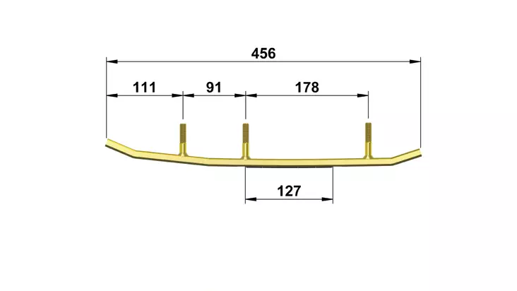 TOTALTEK LY-08U OHJARIRAUTAPARI SLP, BLADE - Moottorikelkan ohjausraudat - 88474 - 1