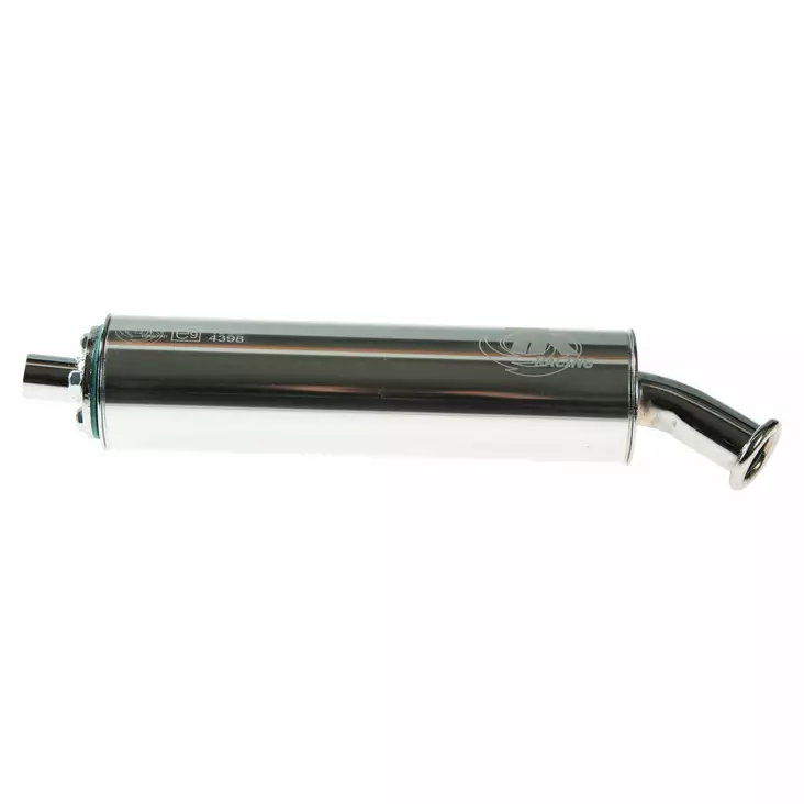 Turbo Kit Vaimennin, E-Hyväksytty, Hopea - Mopon Äänenvaimentajat - D480074 - 1