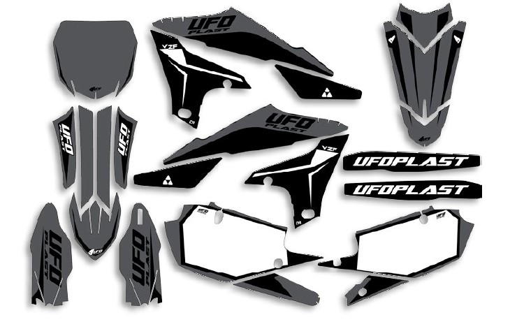UFO Graphic Kit YZ250F 19-23 YZ450F 18-22 Stokes Grey - Moottoripyörän tarrasarjat - D447934 - 1