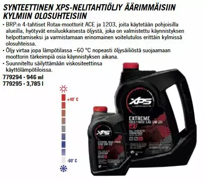 XPS SYNTEETTINEN 4T 0W-20 946ml - 4-tahtiöljyt - 112814 - 1