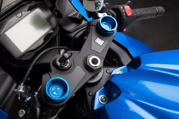 Yoshimura Suzuki Gsx-R1000 2009-20 Blue Fork Tube Extender Caps - Etuiskunvaimentimen muut osat - D334454 - 1