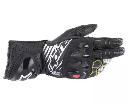Alpinestars Hanska GP-Tech v2 Musta/Valkoinen - Nahkaiset moottoripyörähanskat - D397395 - 1
