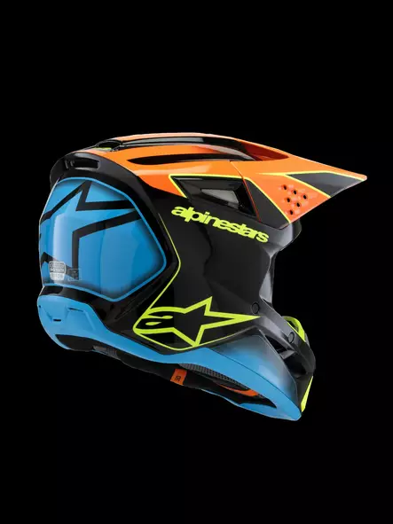 Alpinestars Kypärä SM3 Nuorten Fray Musta/Oranssi/Keltainen Fluo - Lasten kypärät - D495415 - 2