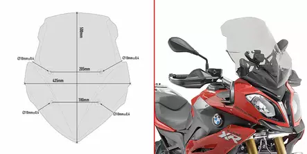 GIVI SPOILER BMW S1000XR (15-16) - Moottoripyörän tuulisuojat - D332165 - 1