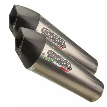 GPR Aprilia Dorsoduro 1200 2011/16 Pair EC-Approv. slip-on exhaust GP Evo4 Titan - Moottoripyörän äänenvaimentimet - D422735 - 2