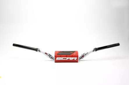 Scar Handlebar O² COLOR Ø28,6 (1 1/8”) - McGrath/Short Ktm - WHITE Bar - RED Bar - Moottoripyörän ohjaustangot - D480675 - 1