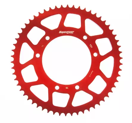 Supersprox Takaratas, Punainen, 58 hammasta (420), Ø105mm, Aprilia, Derbi, Drac - Mopon Takarattaat - D190425 - 1