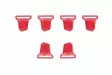 Alpinestars Buckles kit Bionic 10 & 7 SET Red - Polvi-, kyynär- & olkasuojat - D359135 - 1