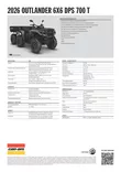 Can-Am 26 Outlander 6X6 DPS 700 T3b - 60km/h Granite Grey - Can-Am mönkijät 2026 mallisto - 142005 - 7