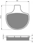 GOLDFREN Jarrupalat 057 Ceramic carbon AD Front Harley 1340 84-00 - Moottoripyörän jarrupalat - D227905 - 1
