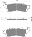 GOLDFREN Jarrupalat 135 Ceramic carbon AD - Moottoripyörän jarrupalat - D227955 - 1