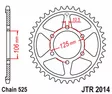 JT Takaratas ZBK - Musta Zinc JTR2014.48ZBK - Moottoripyörän takarattaat - D523995 - 1