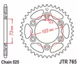 JT Takaratas ZBK - Musta Zinc JTR765.42ZBK - Moottoripyörän takarattaat - D524005 - 2