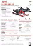 Lynx 27 Shredder DS 3900 850 E-Tec Shot 10,25" 76mm Mineral Blue / Viper Red - Lynx moottorikelkka 2027 -mallisto - 144365 - 2
