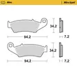 Moto-Master Nitro Racing Jarrupalat Honda: CR 125-250-500 CRF 450 XR 400-600-6 - Moottoripyörän jarrupalat - D245355 - 1