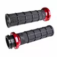 ODI Street V-TWIN Lock-On HART-LUCK Full-Waffle BLACK/Black/red - Moottoripyörän kahvakumit - D510195 - 1