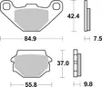 Sbs Jarrupalat Carbon Tech - Moottoripyörän jarrupalat - D220525 - 1