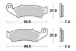 Sbs Jarrupalat Sintered Offroad - Moottoripyörän jarrupalat - D2595 - 1