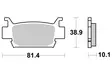 Sbs Jarrupalat Sintered Offroad - Moottoripyörän jarrupalat - D65755 - 2