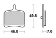 Sbs Jarrupalat Sintered Taakse - Moottoripyörän jarrupalat - D75505 - 1