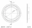 Supersprox / JT Teräs takaratas 1074.44 - Moottoripyörän takarattaat - D60885 - 2